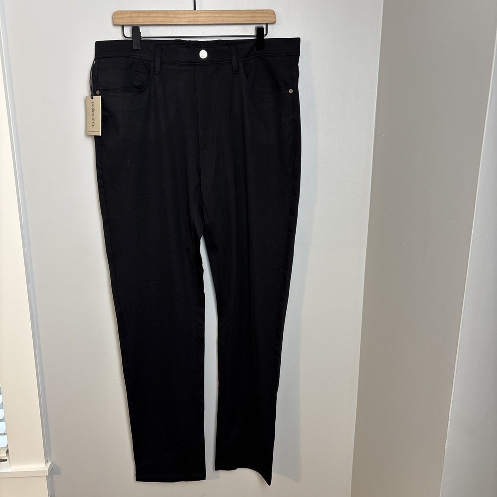 Collars & Co Men's‎ 36x32 CEO Tech Pull-On Pants Black NEW $116